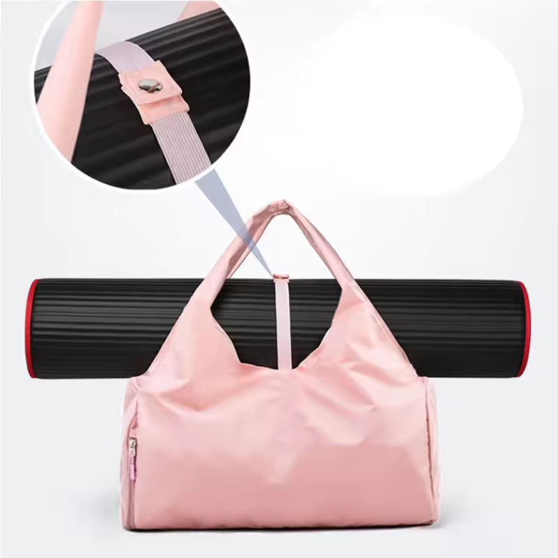 Women Yoga Gym Bag Yoga Mat Bag with Outside Elastic Mat Strap